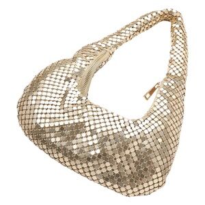 Metal Sequins Evening HandBag - Gold or Silver